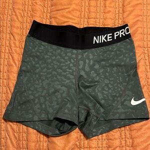 Nike Pro Women's Green Shorts